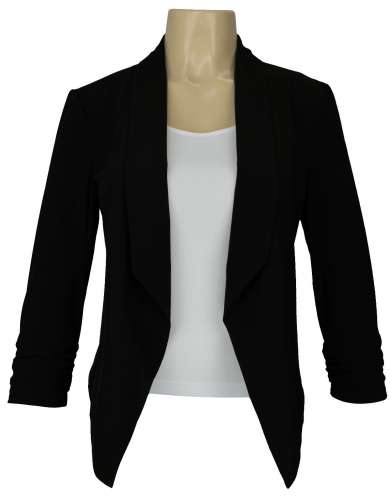 Cest Toi New Womens Jacket Open Front Color Thin Blazer Big Sizes 1XL to 3XL Best Clothing Deals